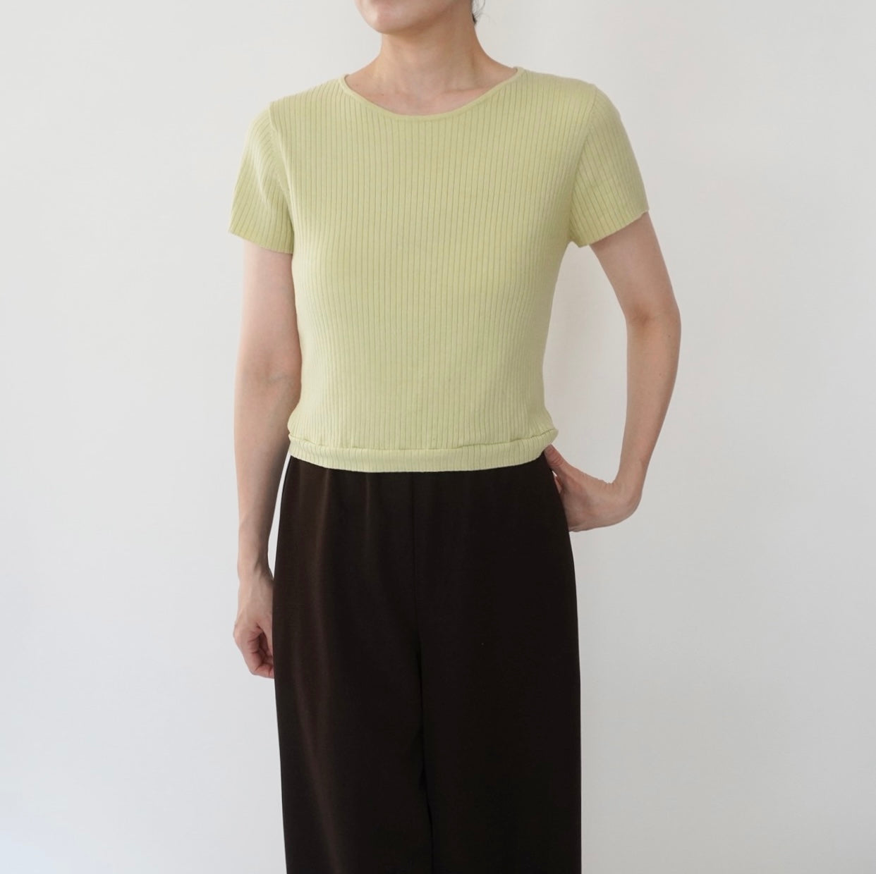 90s Silk Ribbed Top