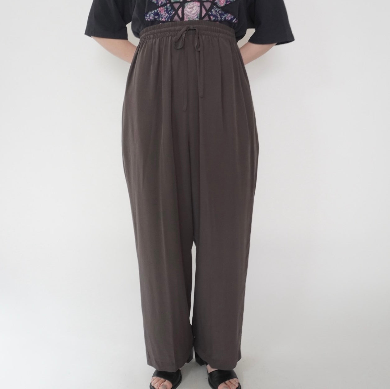 90s Silk Wide Pants