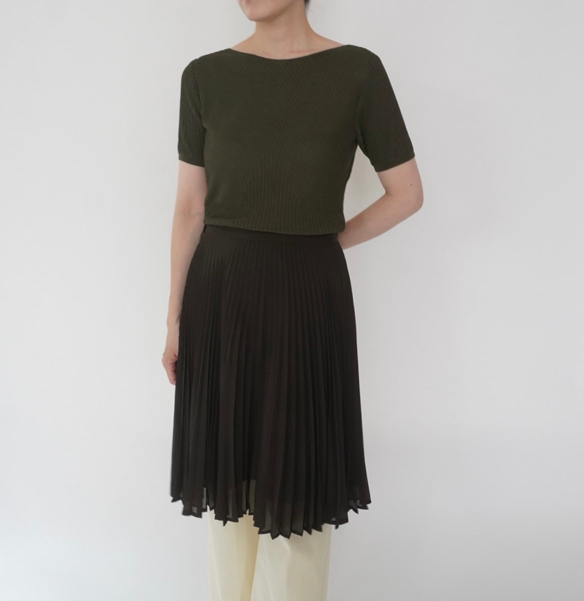 90s Silk Ribbed Top