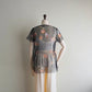 90s Printed Sheer Top