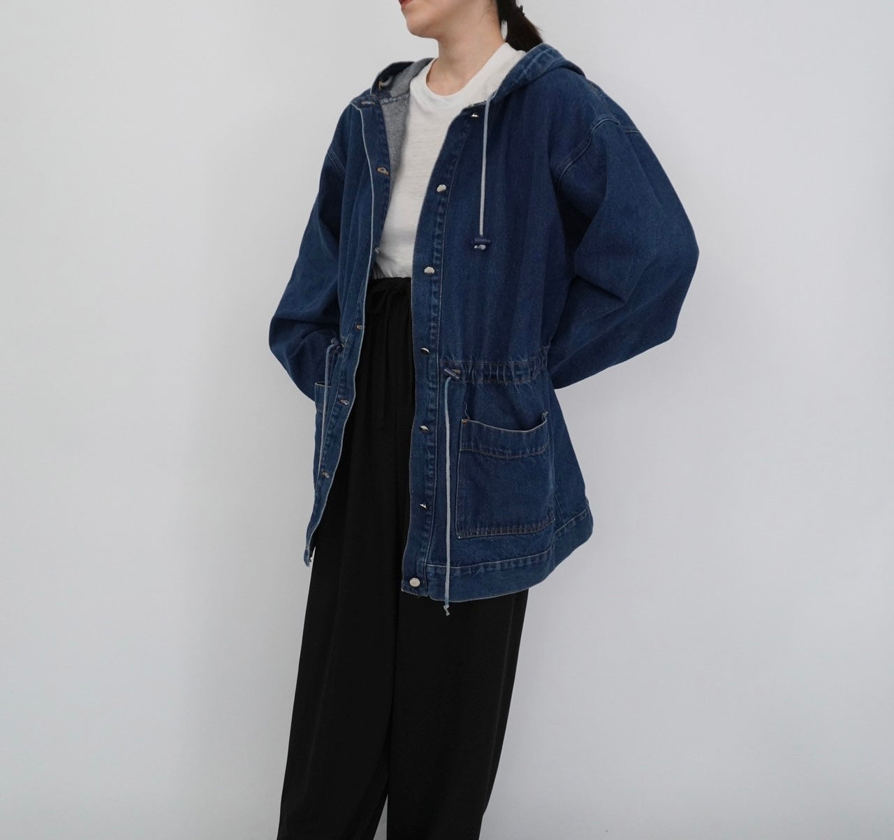 90s Hooded Denim Jacket