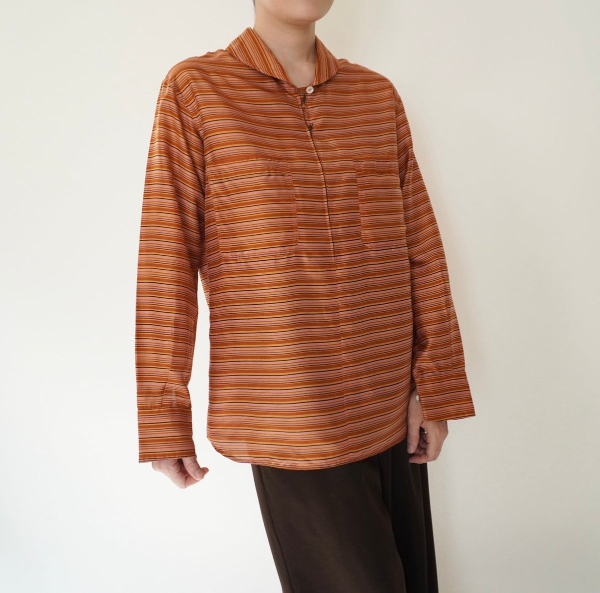 80s EURO Striped Blouse