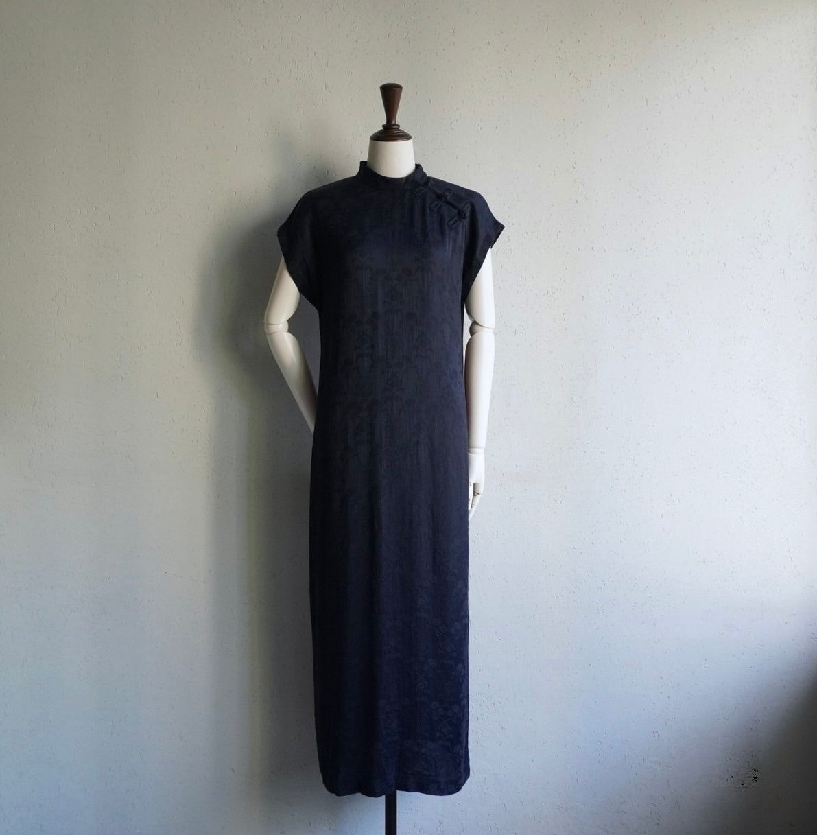 90s Rayon Asian Design Dress Made in USA