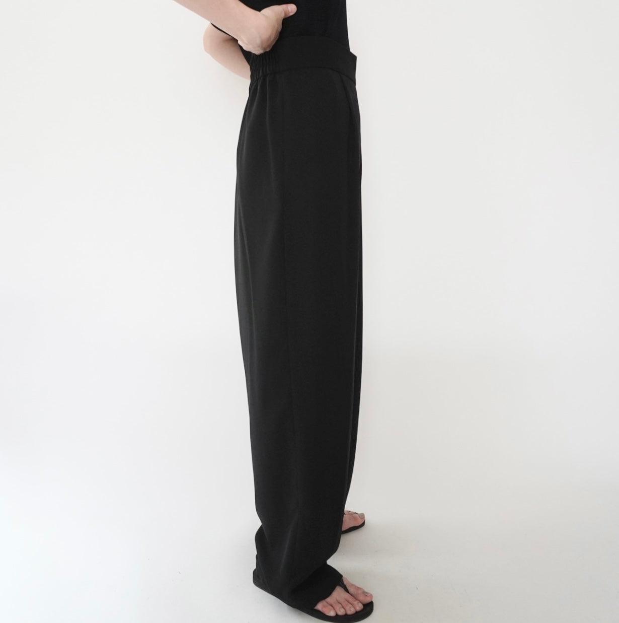 90s Black Wide Pants