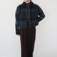 90s Plaid Fleece Zip Top Made in USA