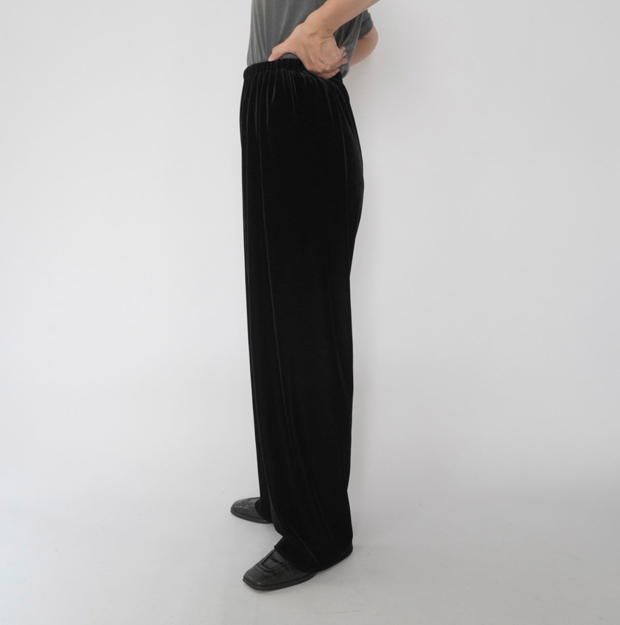 90s Black Velour Pants Made in USA