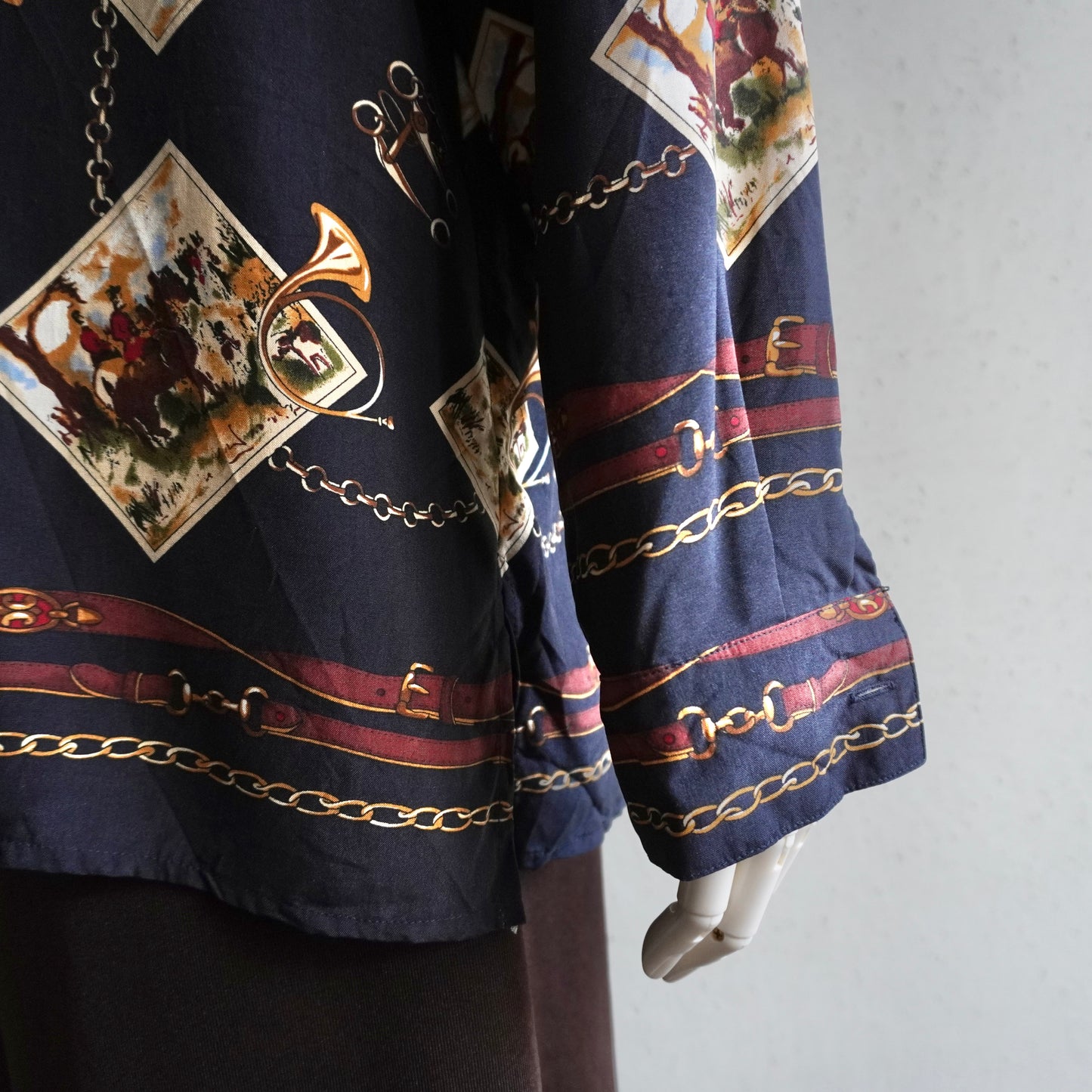 90s Printed Silk Shirt