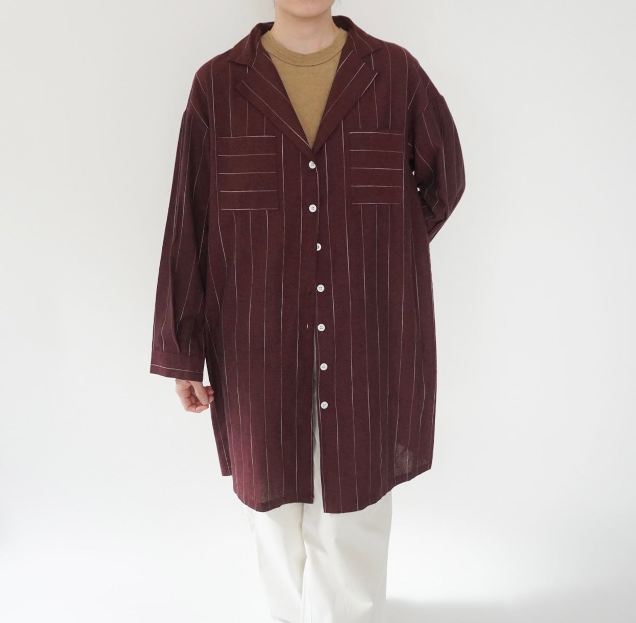 90s Striped Long shirt