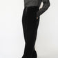 90s Black Velour Wide Pants