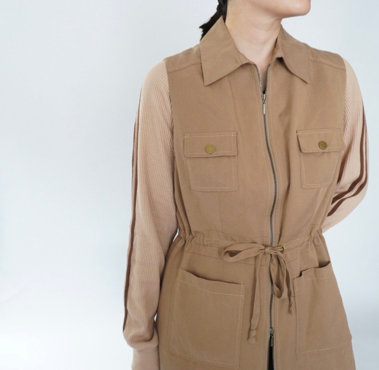 90s Design Zipped Vest