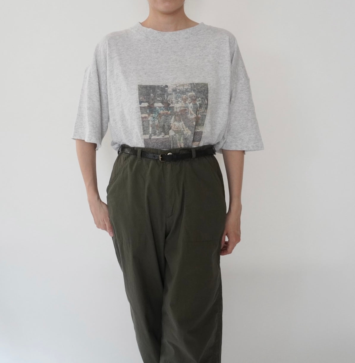 90s Photo Printed T-shirt Made in USA