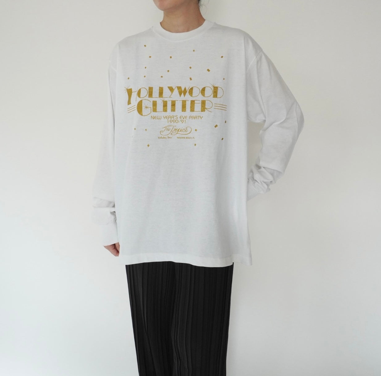 90s Printed Long Sleeves  T-shirt Made in USA