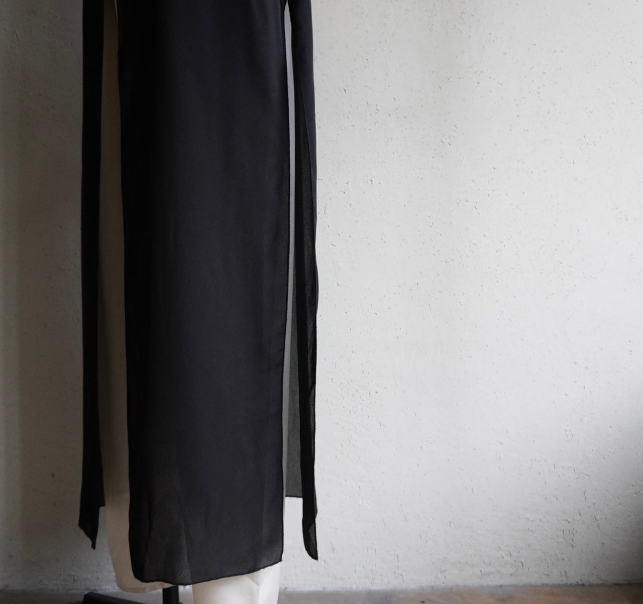90s Sheer Dress,Long Vest Made in Italy