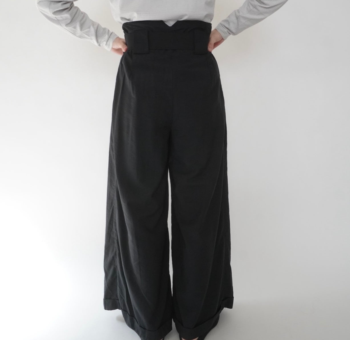 90s EURO Belted Wide Pants