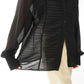 90s Sheer Pleats  Shirt