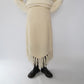 80s Ivory Fringe Skirt