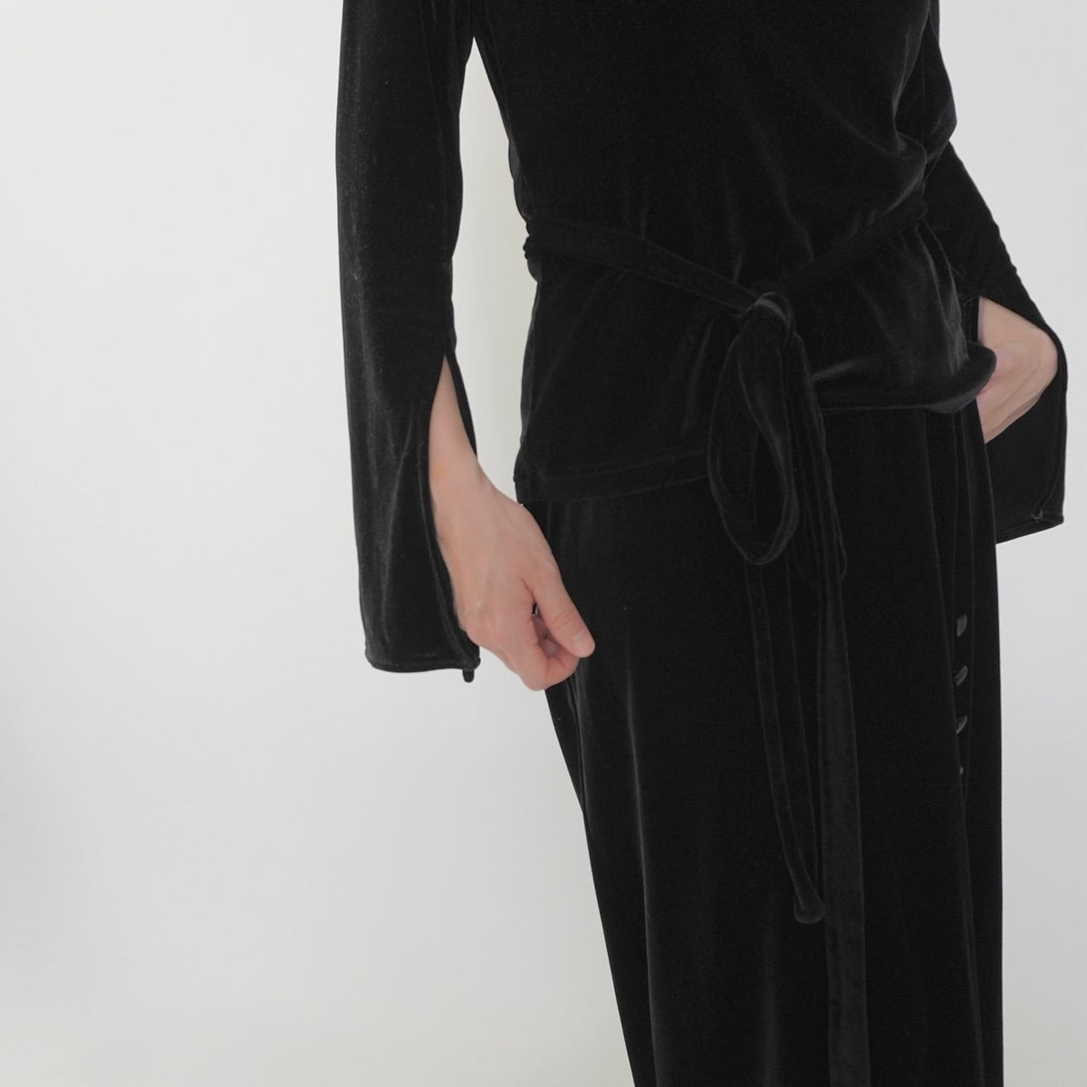 90s Velour Top Made in France