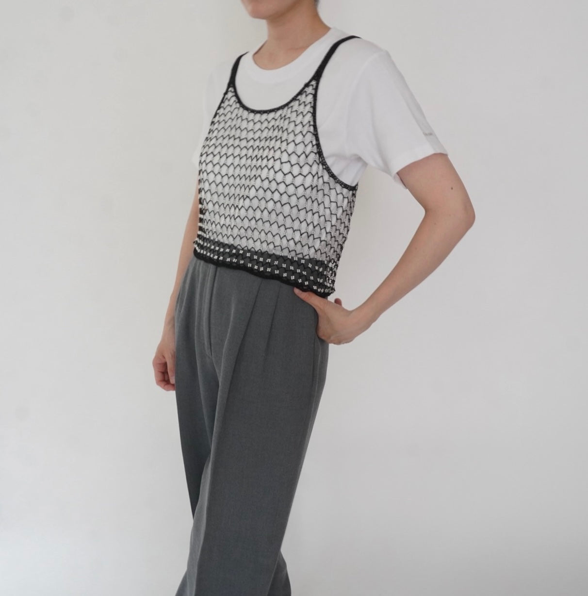 90s Beads Design Camisole Top