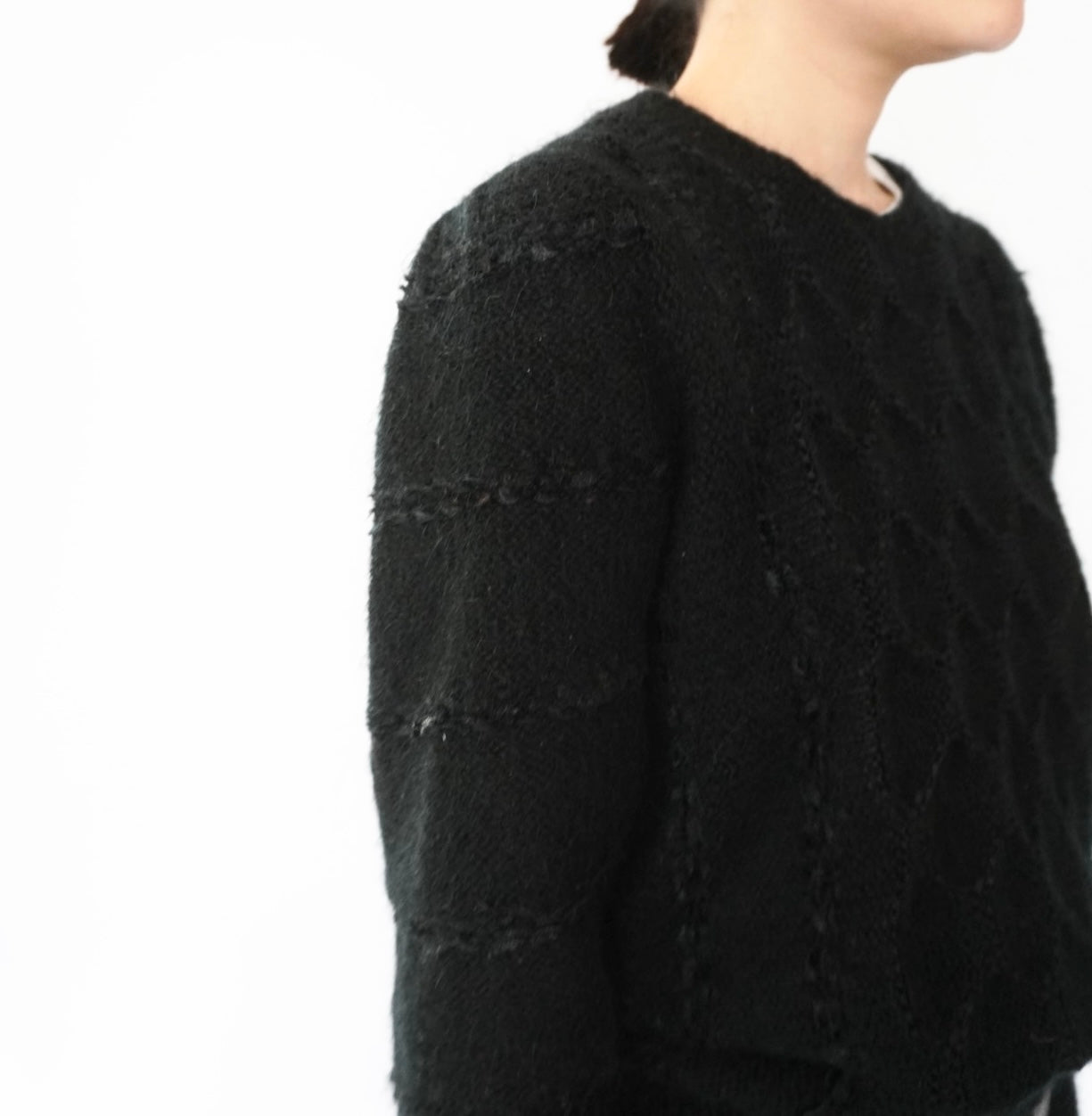 80s EURO Black Mohair Knit