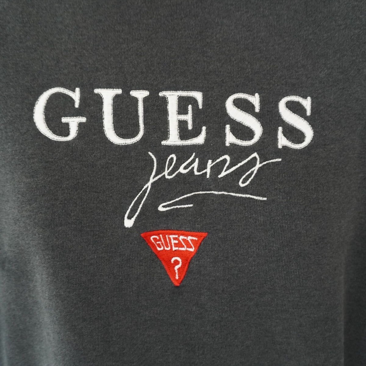 90s "GUESS" Embroidery Sweater Made in USA