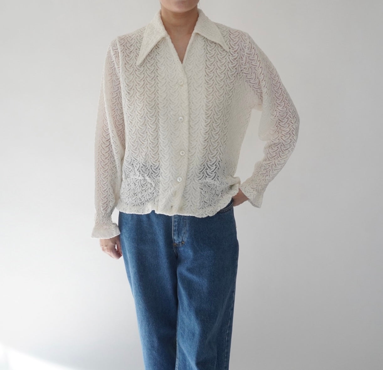 70s Lace Design Shirt