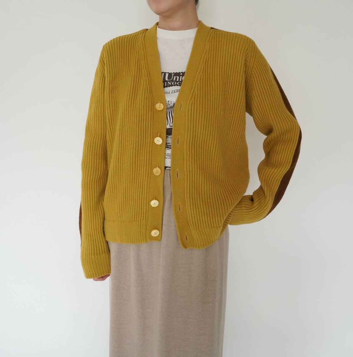 70s Line Design Knit Cardigan