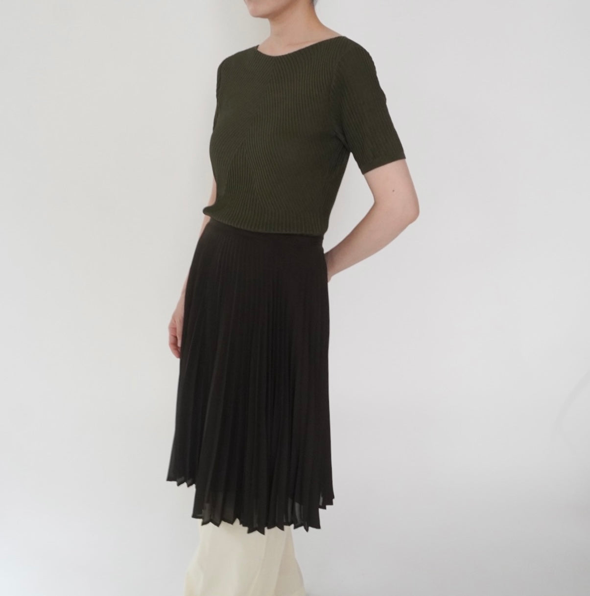 90s Silk Ribbed Top