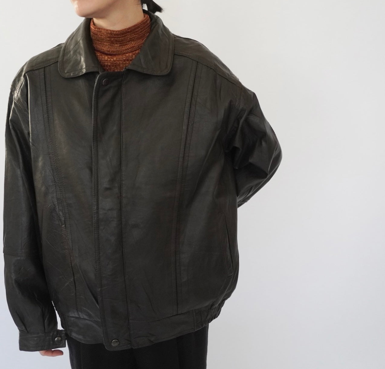 90s Leather Jacket Made in France