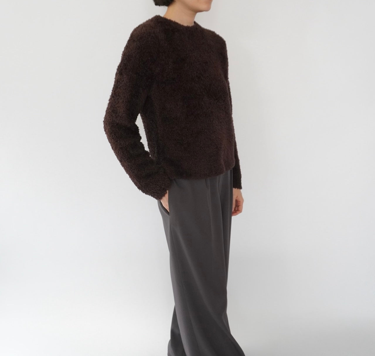 90s Brown Boa Top
