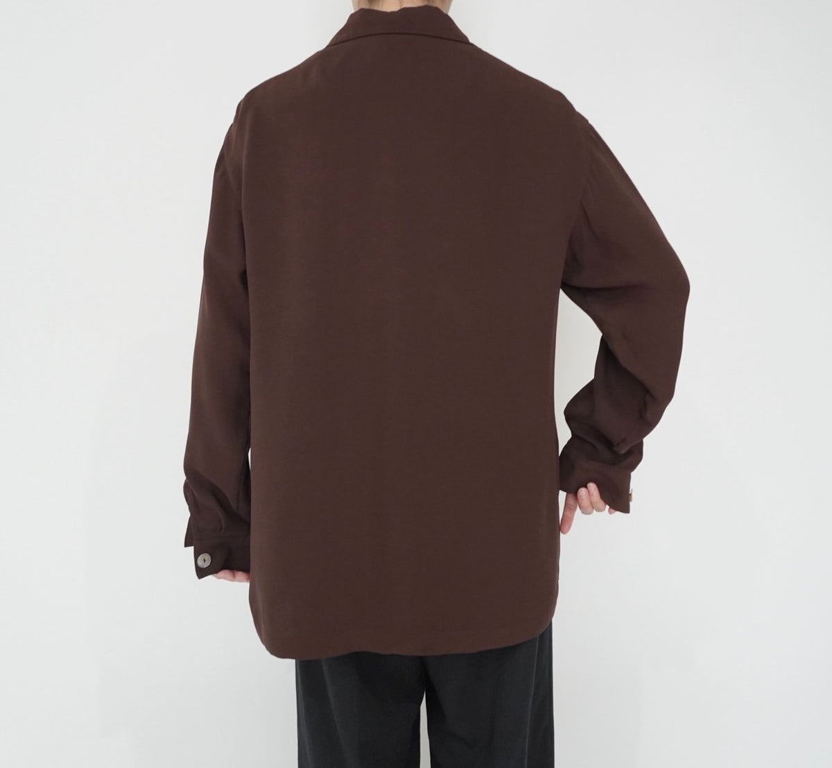 90s Brown Silk Shirt