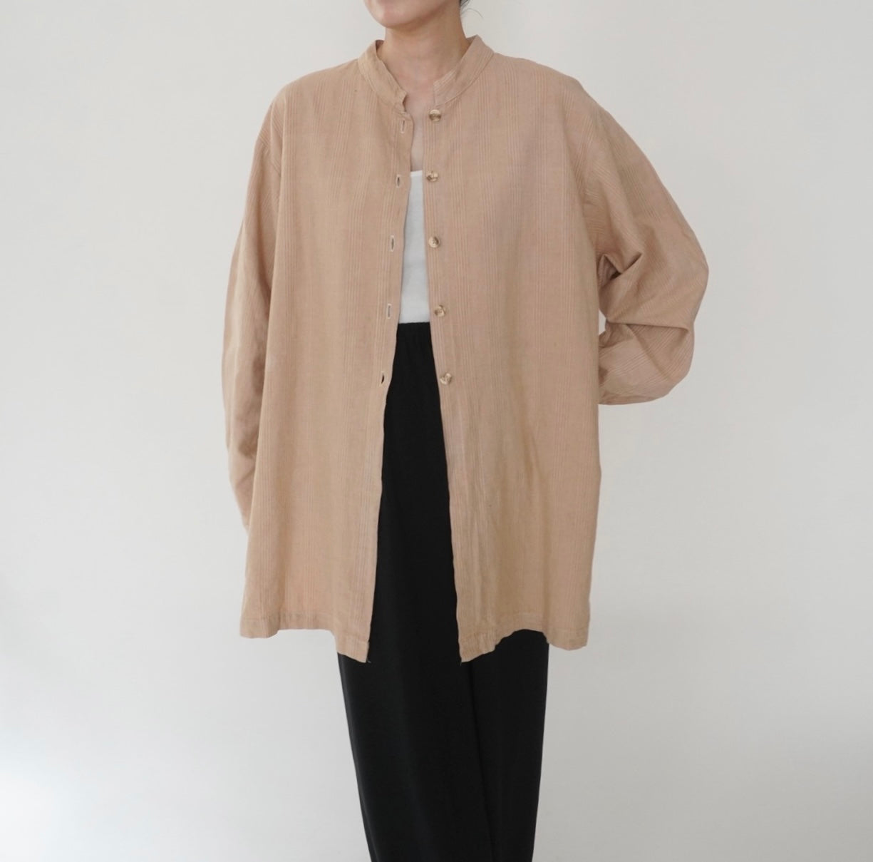 90s Linen x Cotton Shirt Made in USA