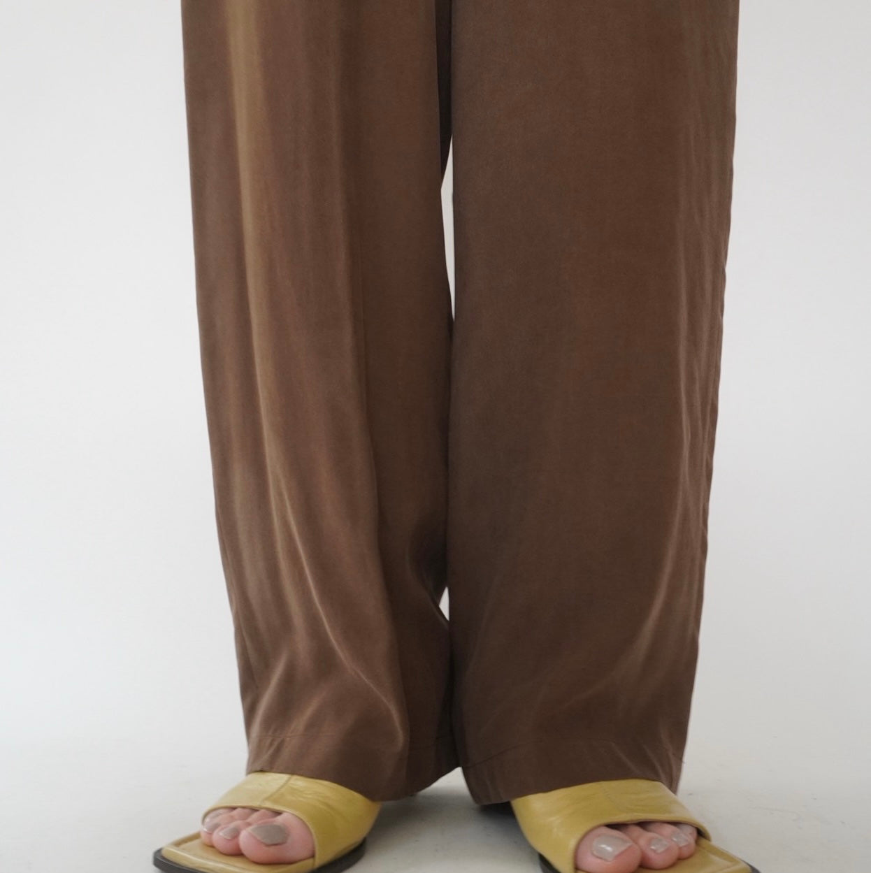 90s Brown Silk Pants