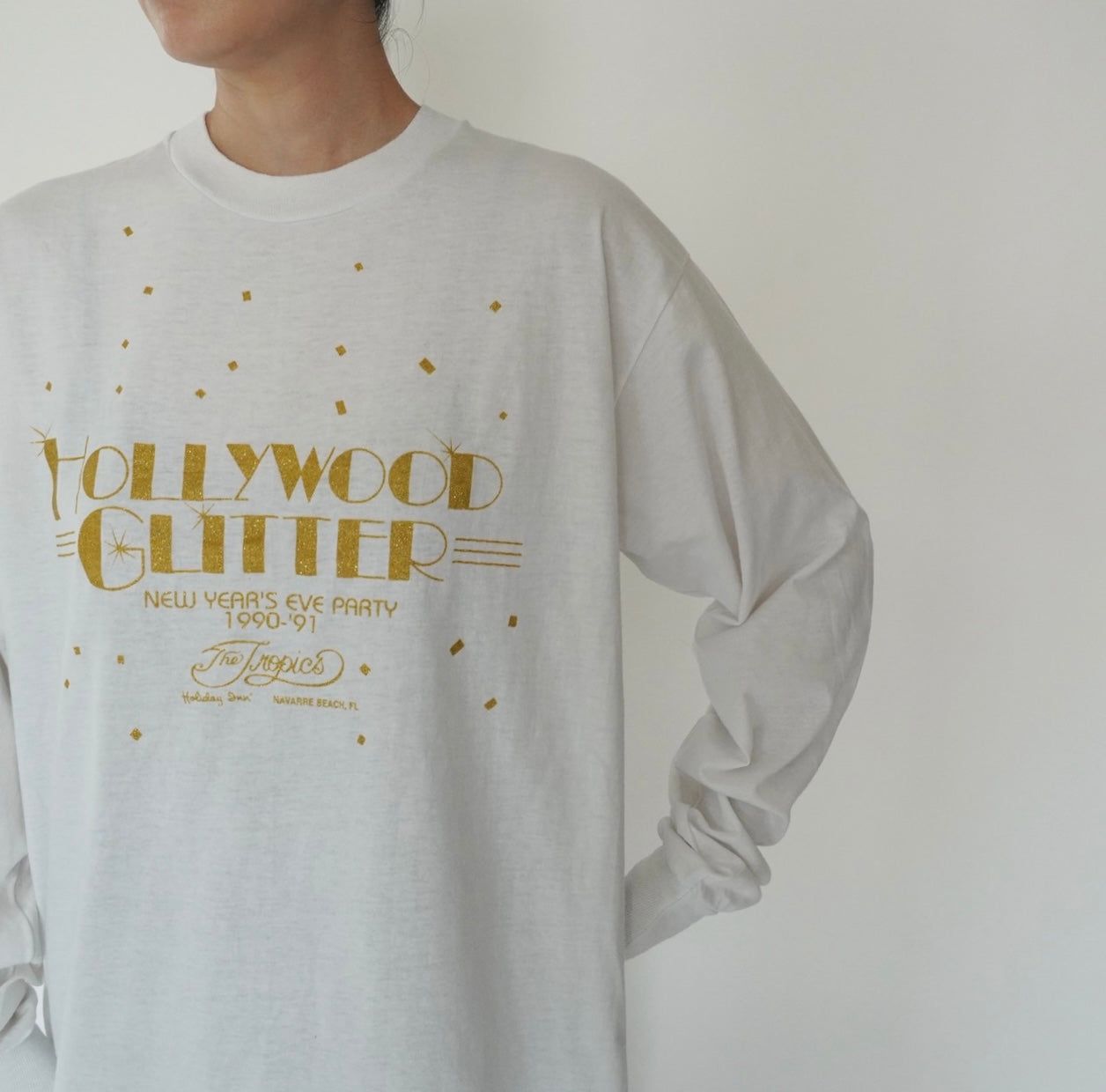 90s Printed Long Sleeves  T-shirt Made in USA