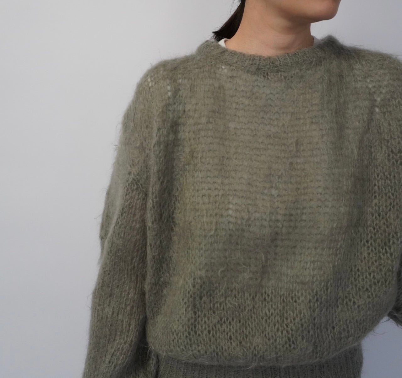 80s Sage Gray Knit