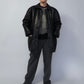 90s Black Leather Jacket Made in Italy