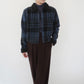 90s Plaid Fleece Zip Top Made in USA