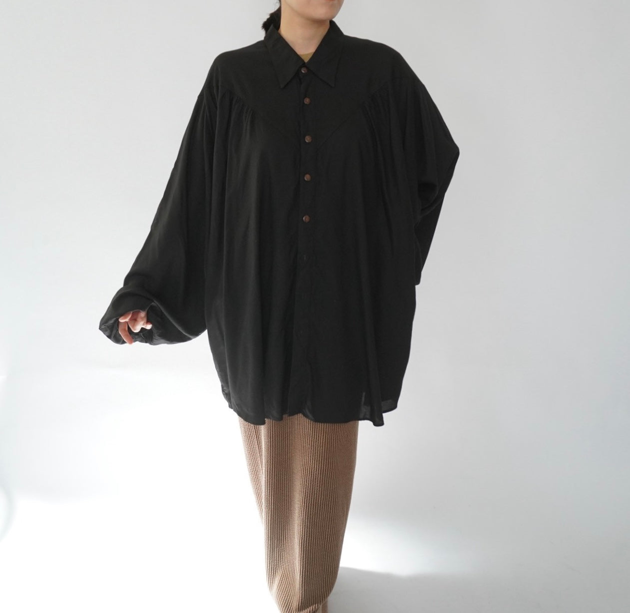 90s Black Oversized Shirt
