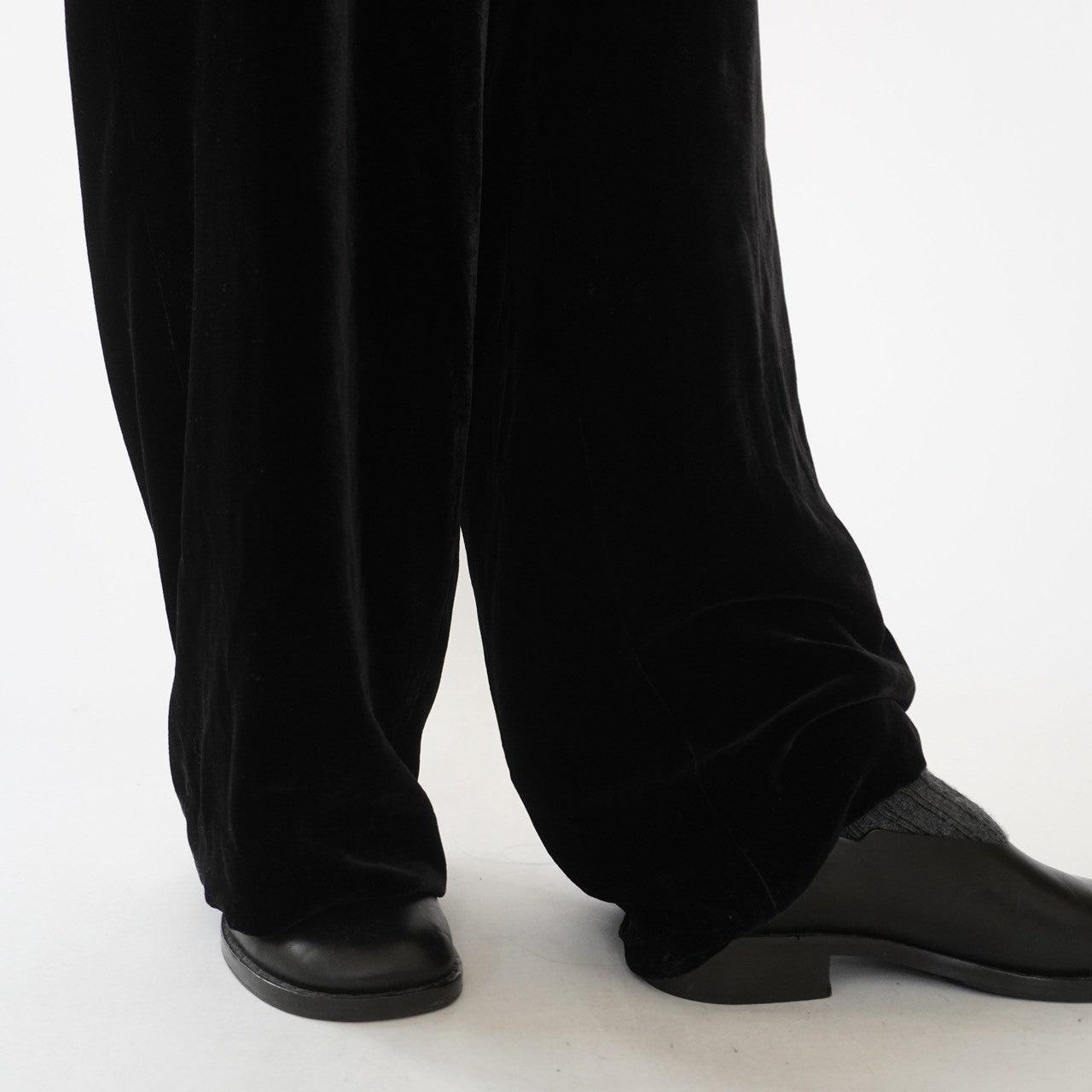 90s Velour High Waist Wide Pants