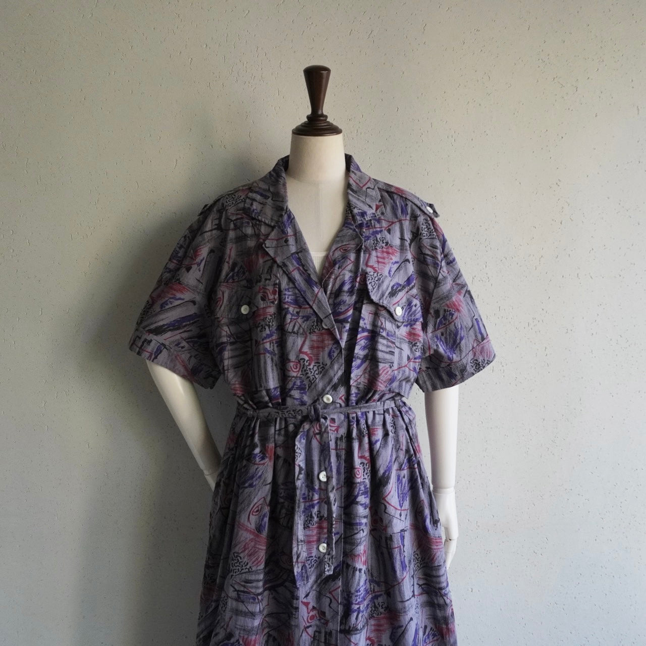 80s EURO Printed Dress
