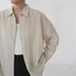 90s Beige Linen Shirt