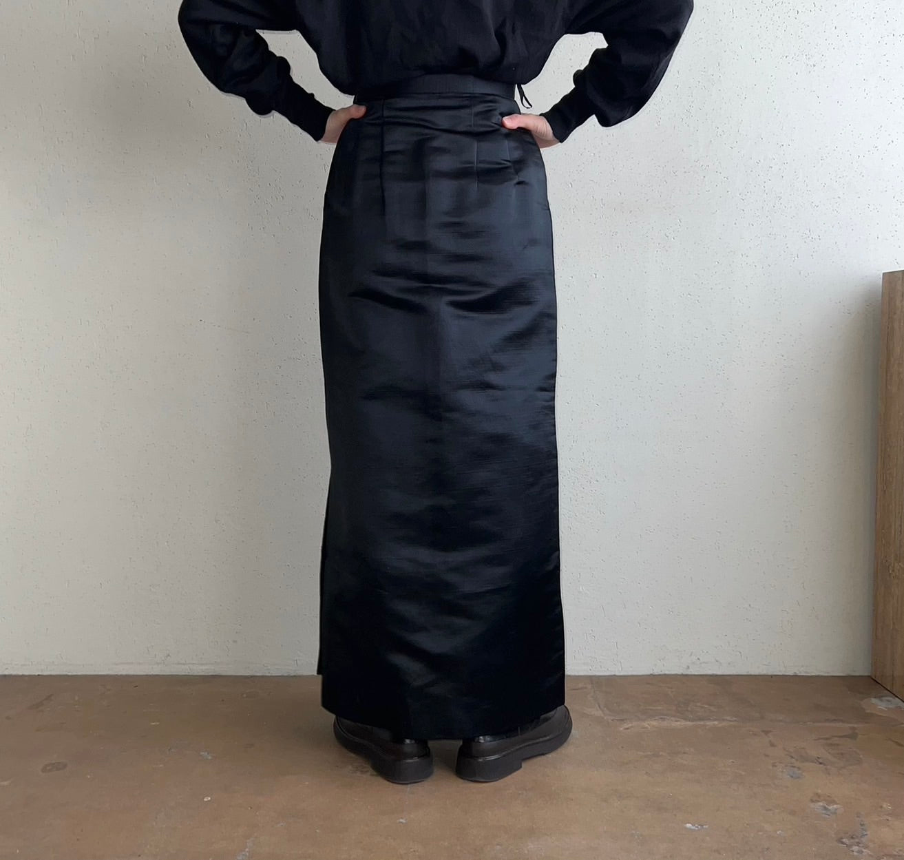 70s Black Skirt