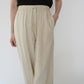 Ivory Linen Wide Pants