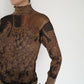 90s Pattern Sheer Top Made in USA