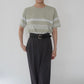 90s Green Striped Top