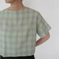 60s Plaid Boxy Blouse