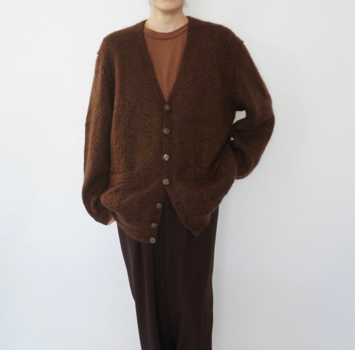 80s Brown Cardigan