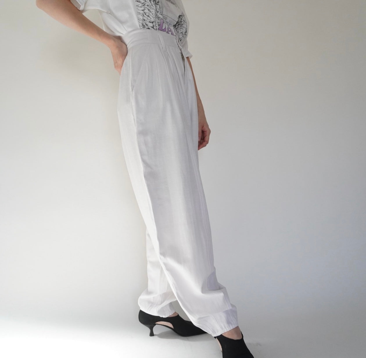 80s Design Wide Pants