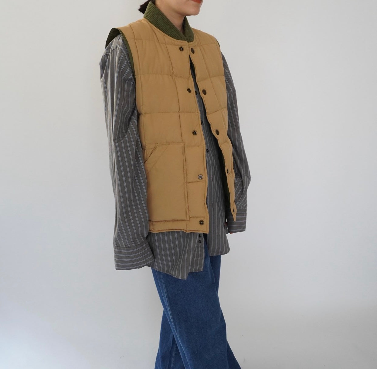 90s Quilted Reversible Vest