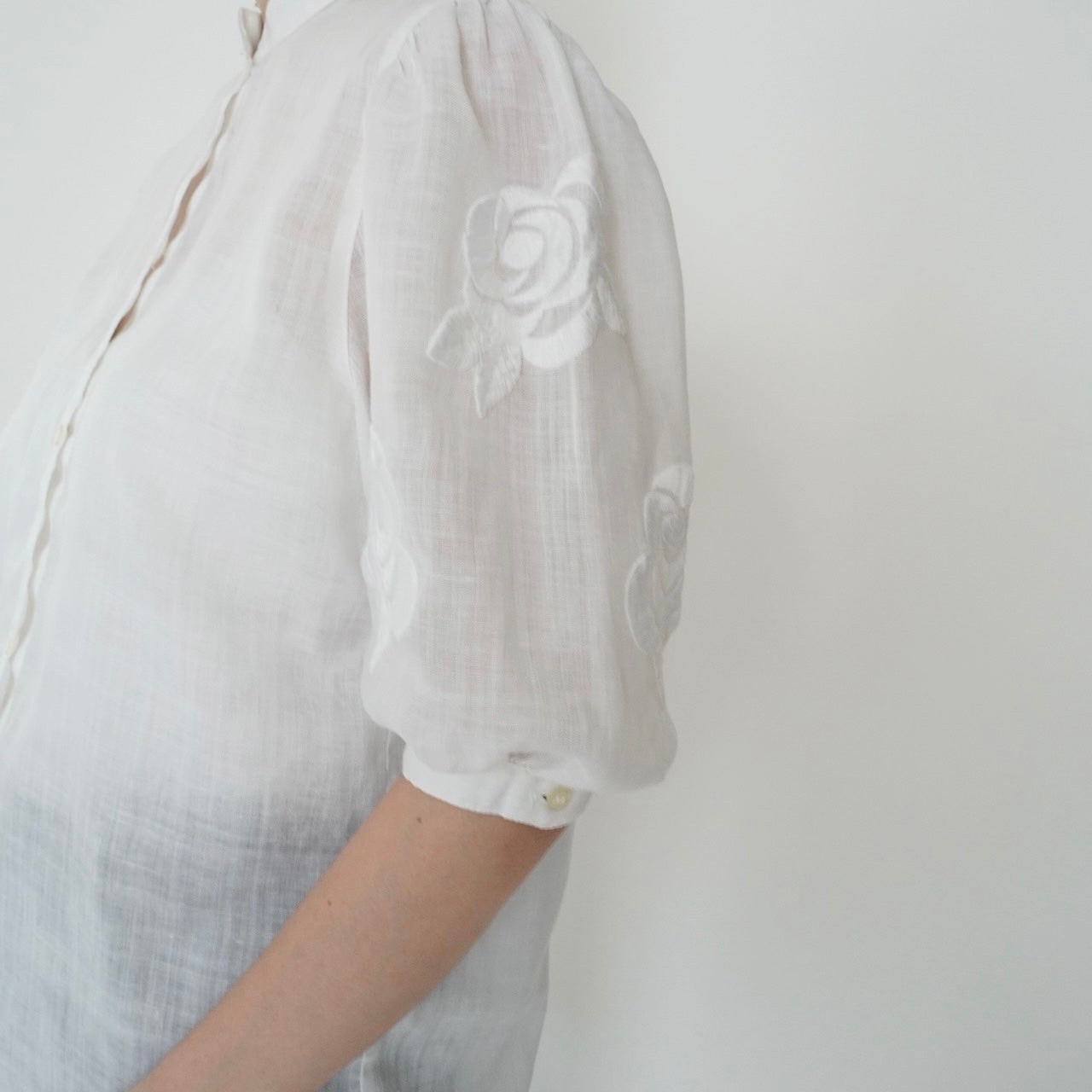 80s Embroidery Design Shirt Made in Italy