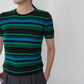 90s Silk Striped Top